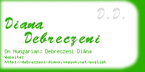 diana debreczeni business card